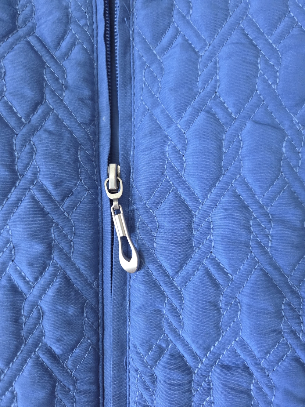 Allison Daley Plus Diamond Quilted Full Zipper Vest Royal Blue Sz 18W Pockets - Picture 3 of 9